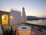 Lindos Shore Boutique Villa courtyard  with sea view at night