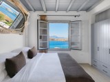 Lindos Shore Boutique Villa bedroom with sea view window