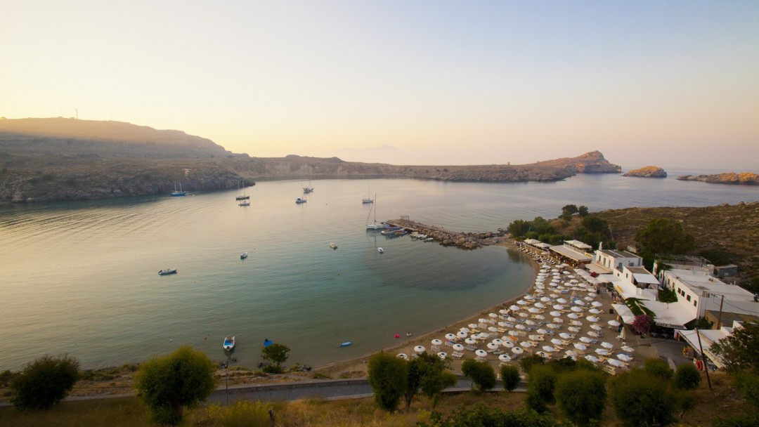 Lindos main beach photo